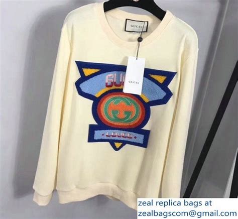 gucci 80s patch sweater